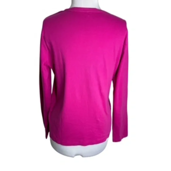 White Stag Scoop Neck Hot Pink Long Sleeve Women's Tee Size XL (16-18) - Picture 3 of 5